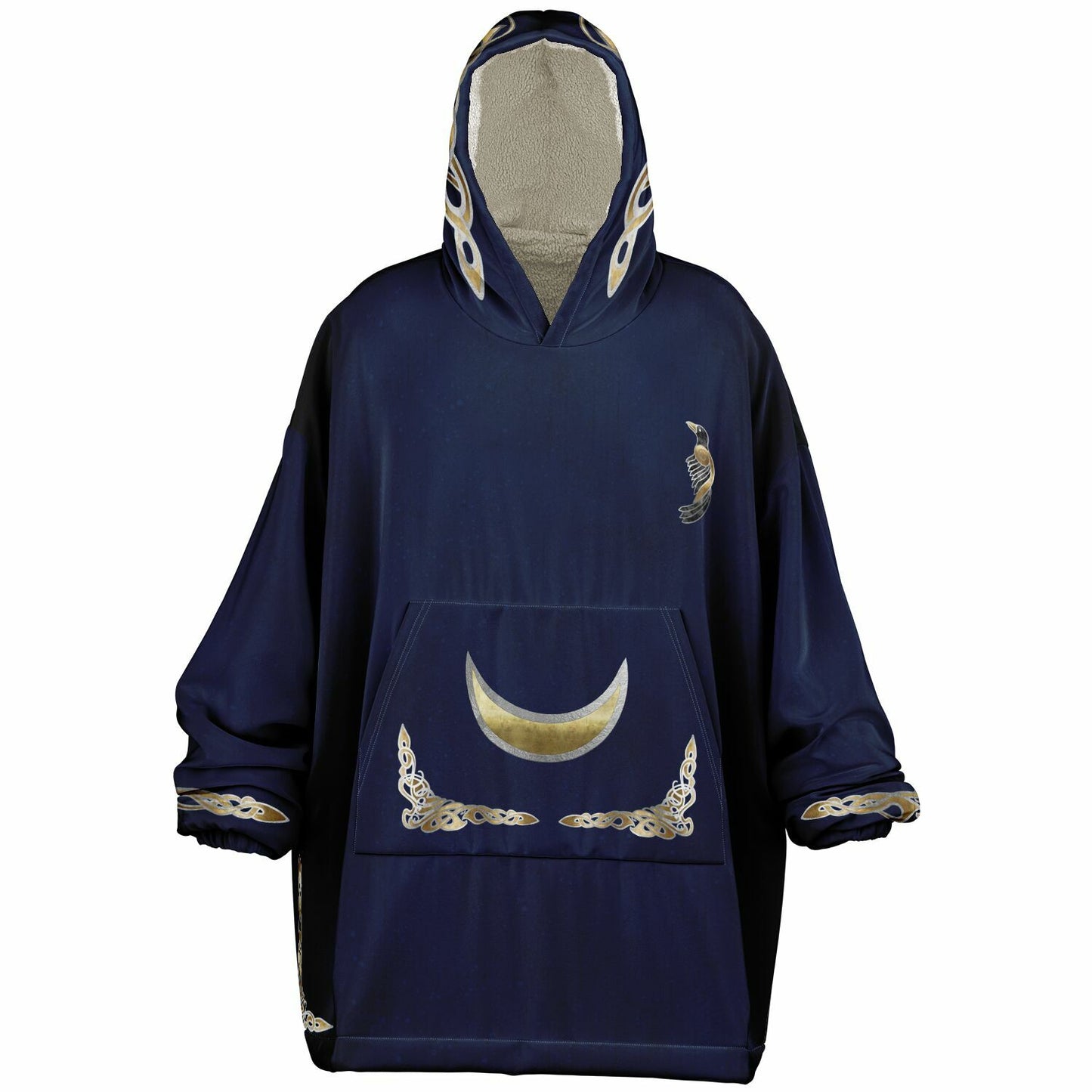 Crow Viking Runes Blue