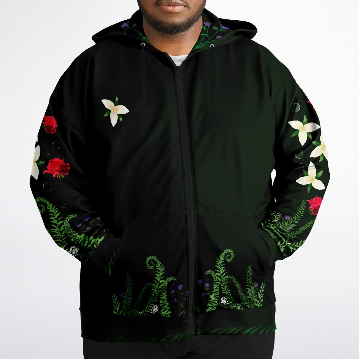 Pacific Northwest Night forest Zip Hoodie 2x - 6x