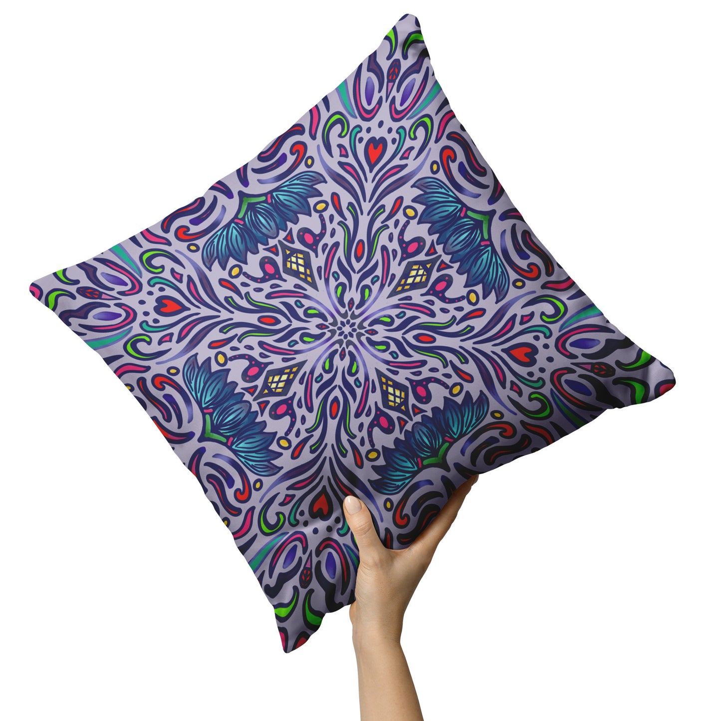 Lavenders is blue mandala pillow