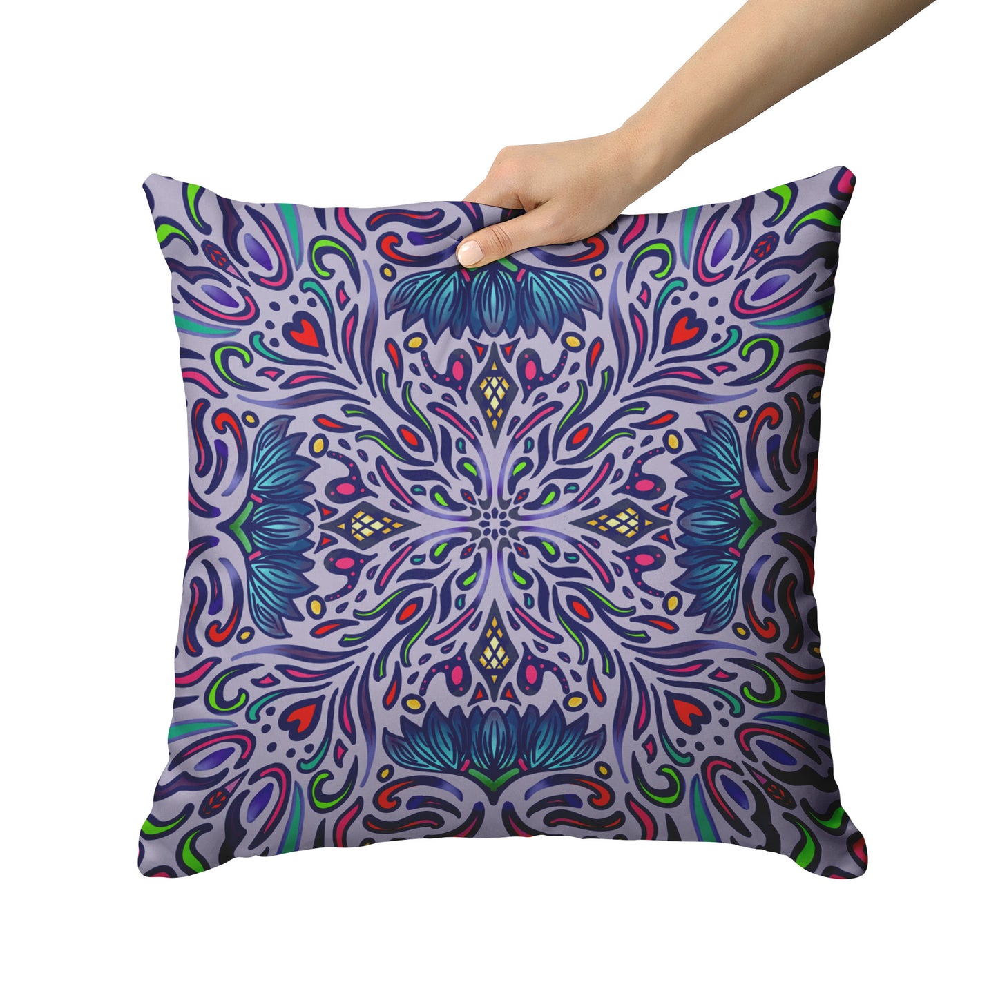 Lavenders is blue mandala pillow