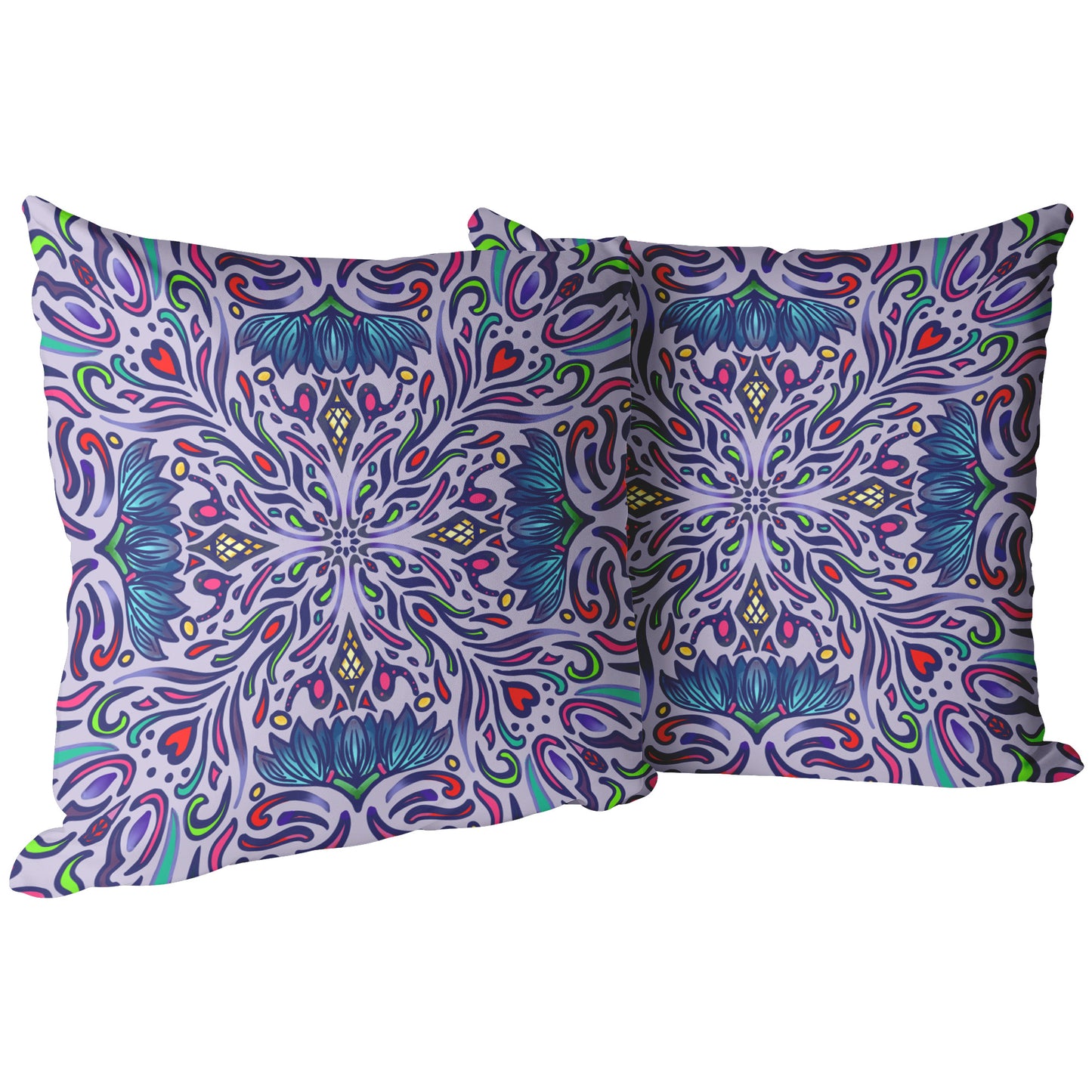 Lavenders is blue mandala pillow