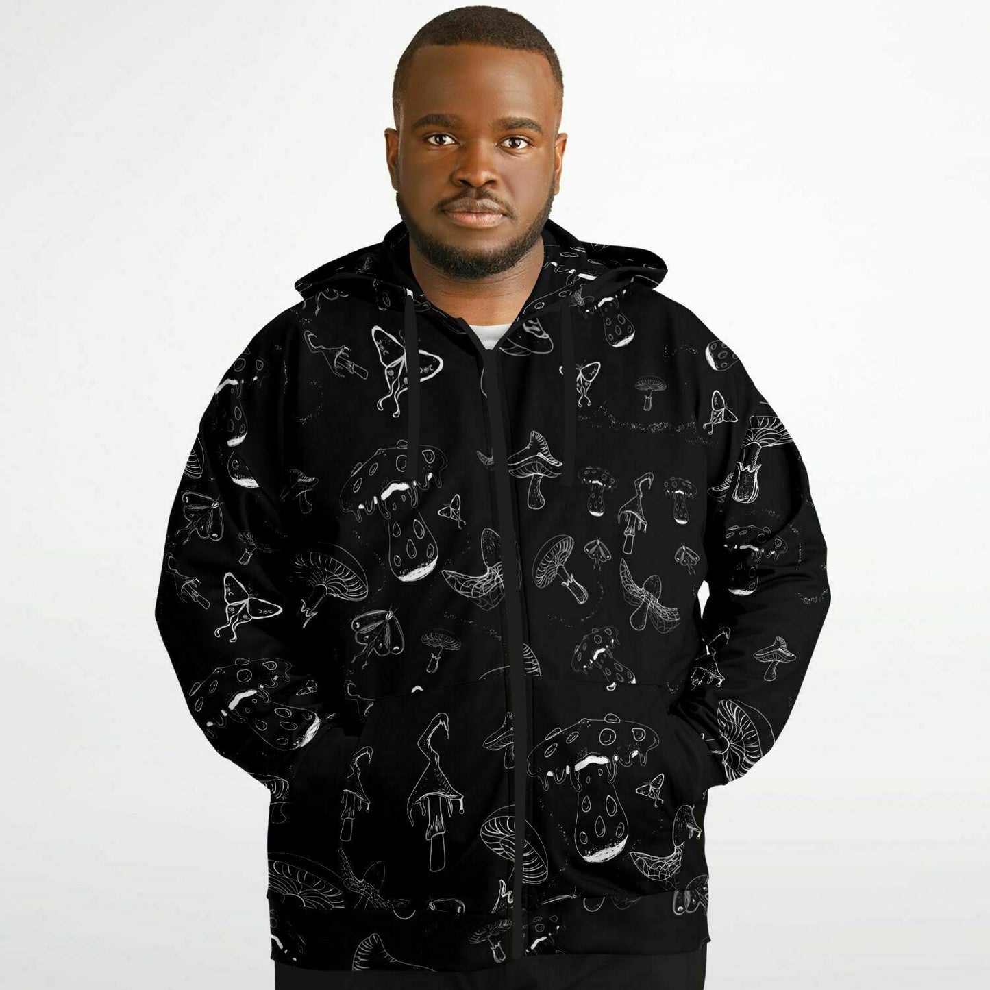 Mushroom Fashion Plus-size Ziphoodie - 2xl - 6xl