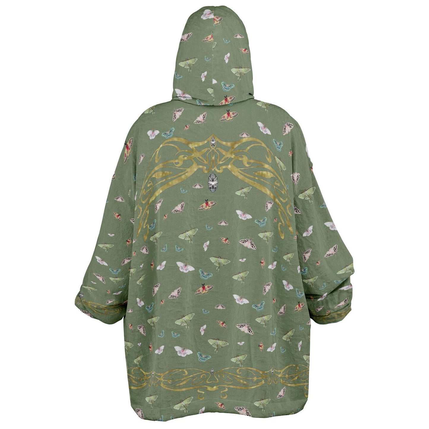 Moths and Diamonds - art nouveau, snug hoodie