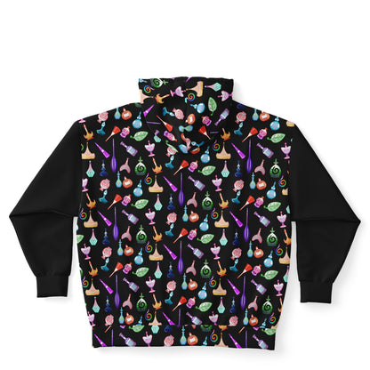 A heap of potions, zipper hoodie