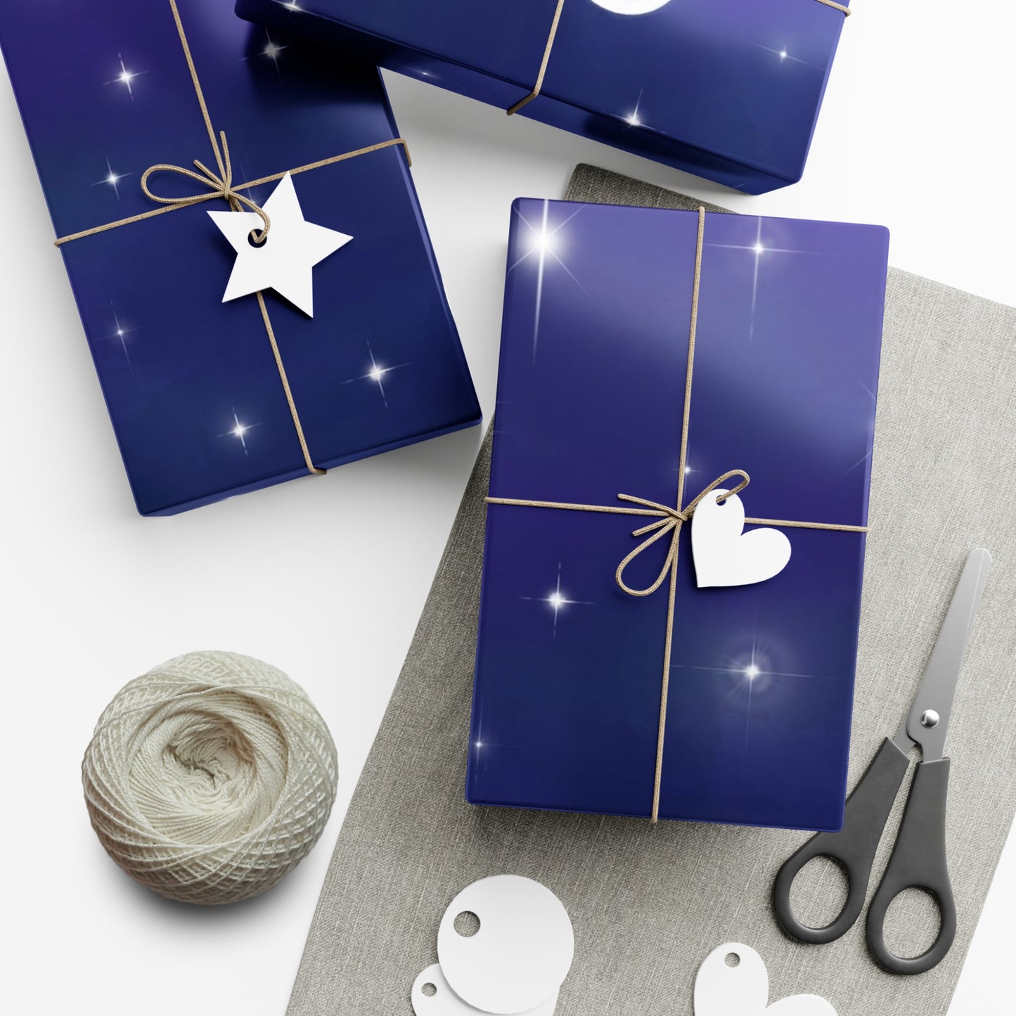 Full Moon Starry Night Sky Gift Wrap Papers