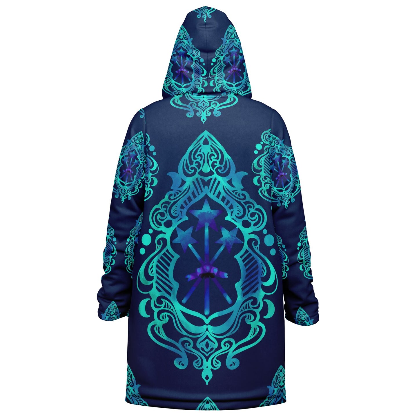 Crossed Wands Zipper Cloak - AOP