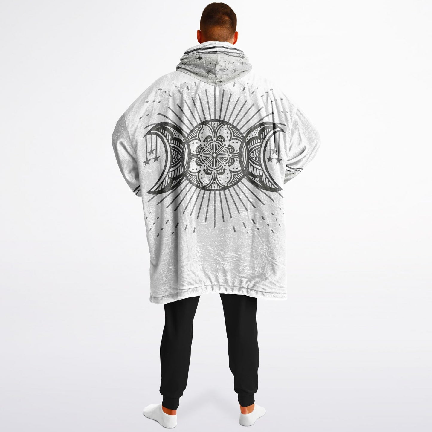 Triple Moon Subtlety  Reversible Snug Hoodie