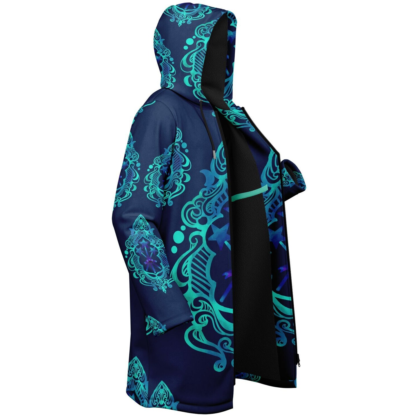 Crossed Wands Zipper Cloak - AOP