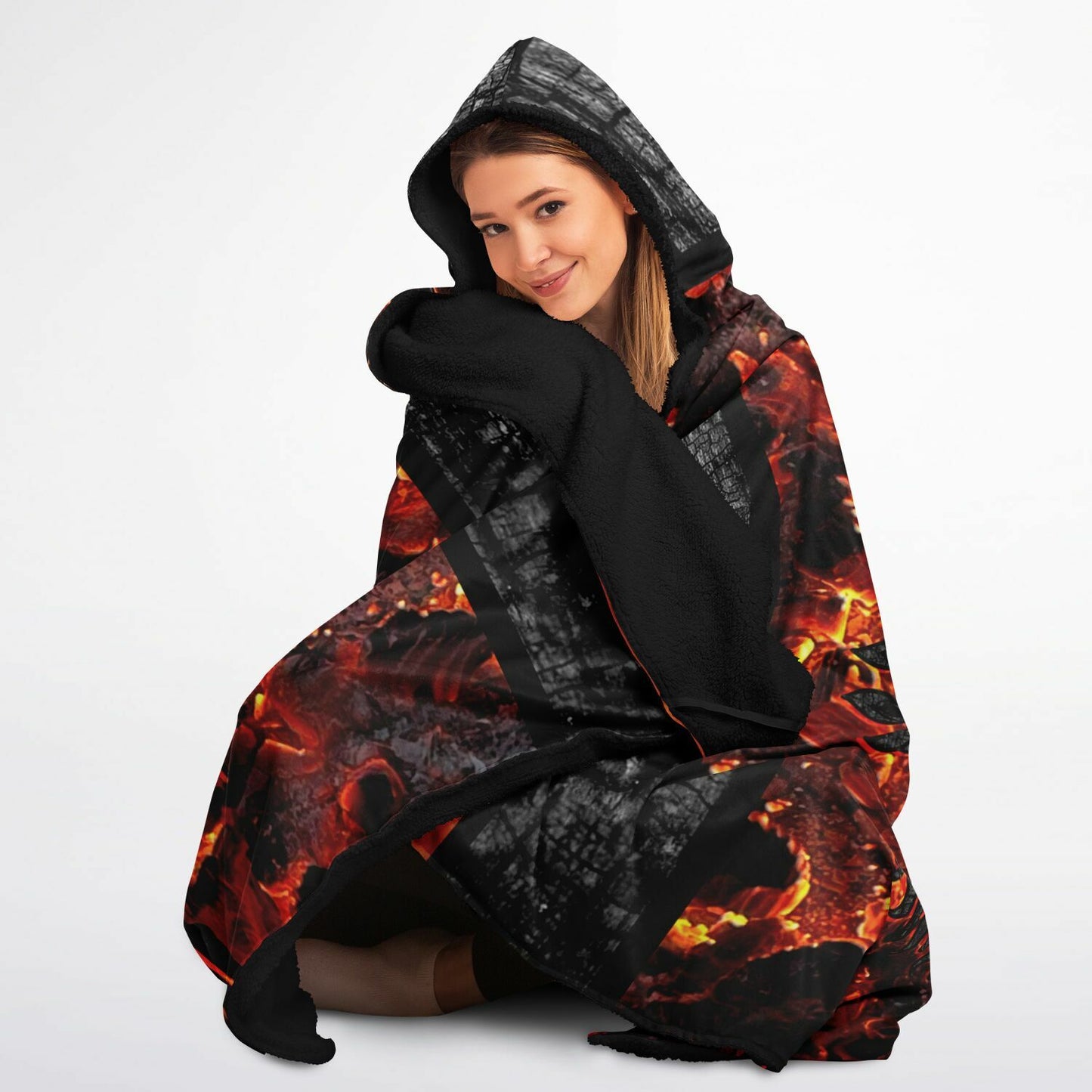 The element of fire and spirit, hooded, blanket