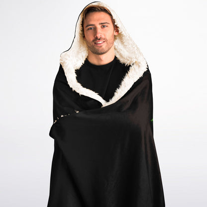 Triple Moon, Green Leaf, Hooded Blanket – Sherpa lining