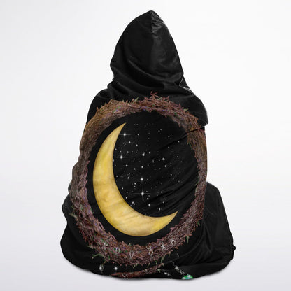 Moon and Gems Hooded Blanket Micro Fleece - AOP