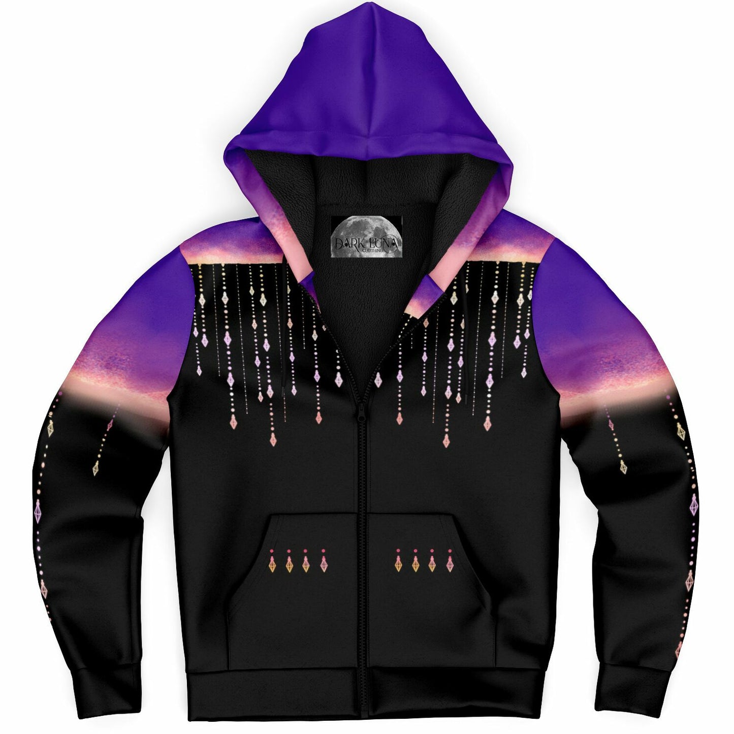 Crystal Rain fleece zip hoodie