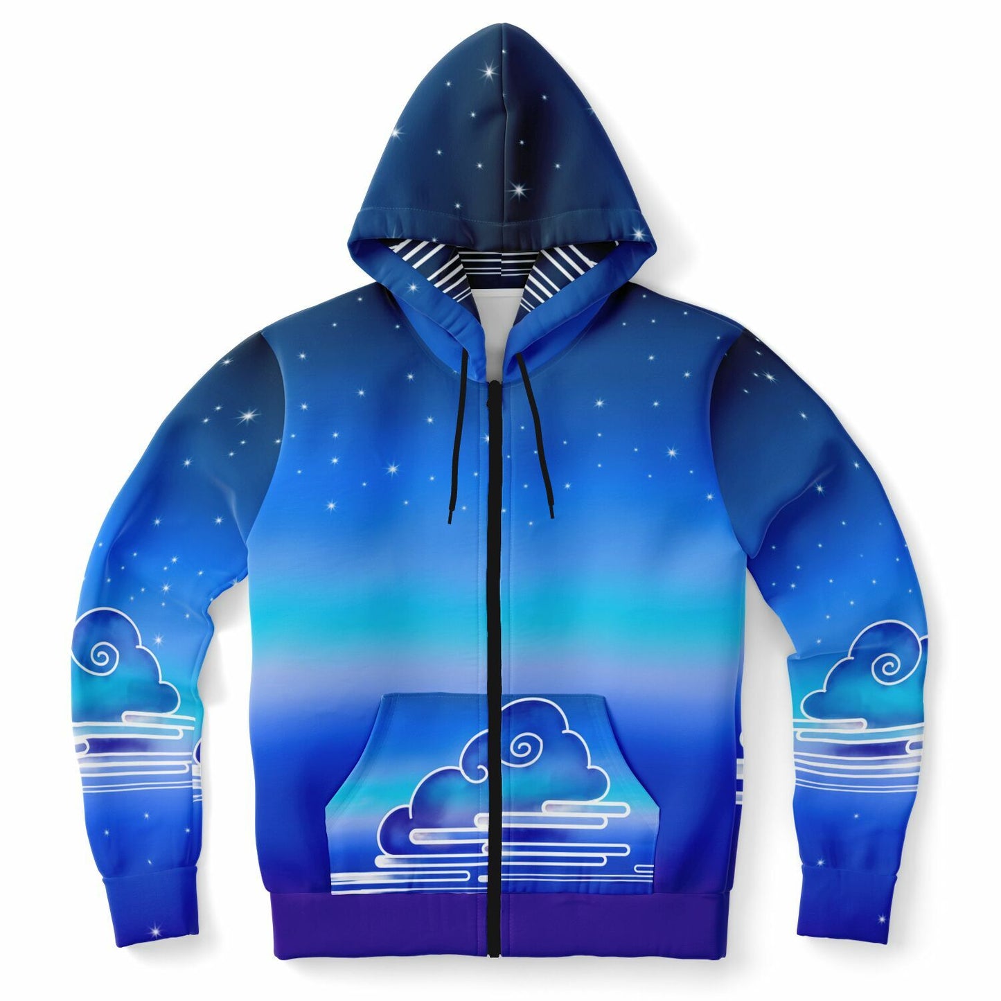 Cloud View Night Zip-Up Hoodie - XS -4XL