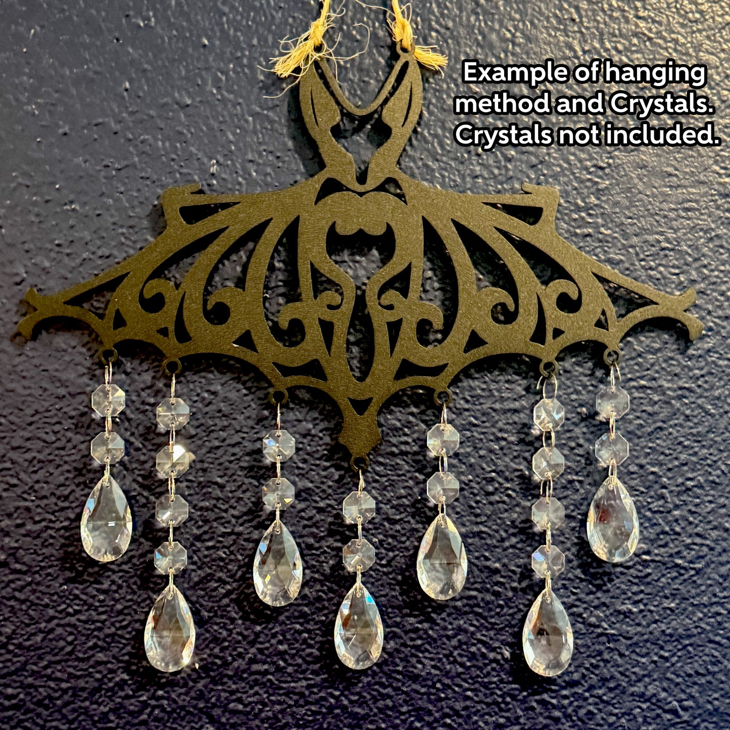 Metal Hanging Bat Crystal hanger