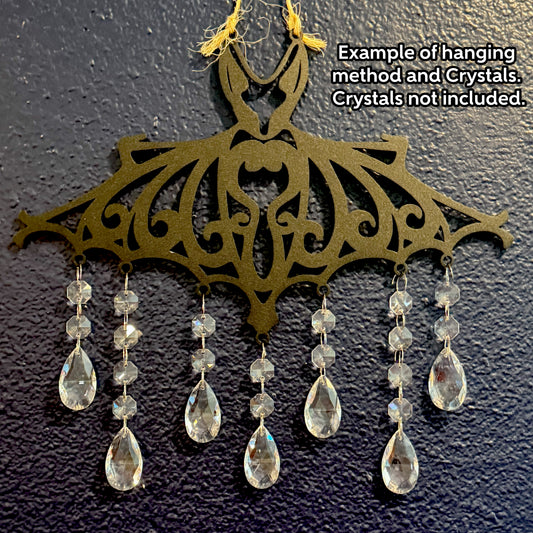 Metal Hanging Bat Crystal hanger