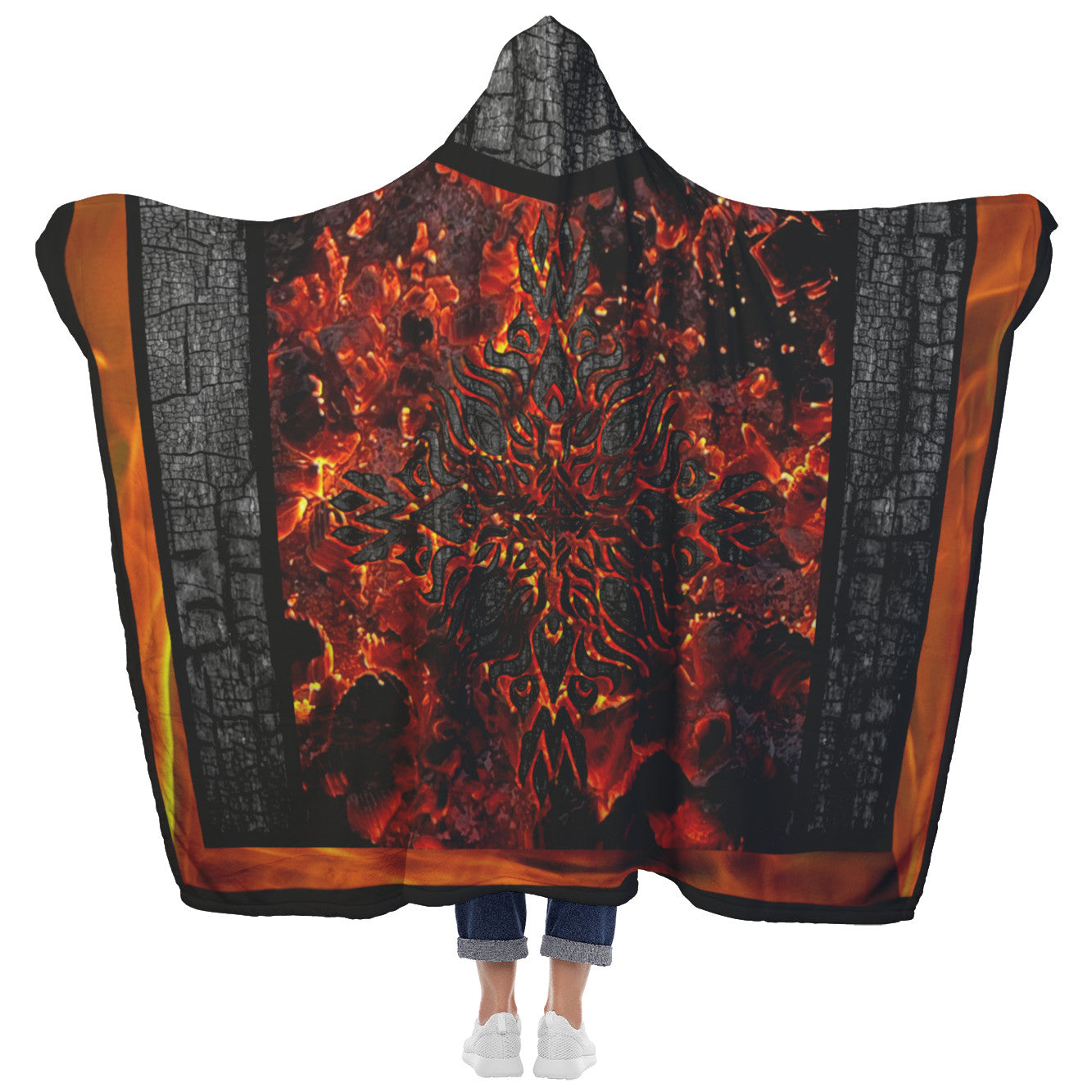 Fire My Spirit Hooded fleece blanket