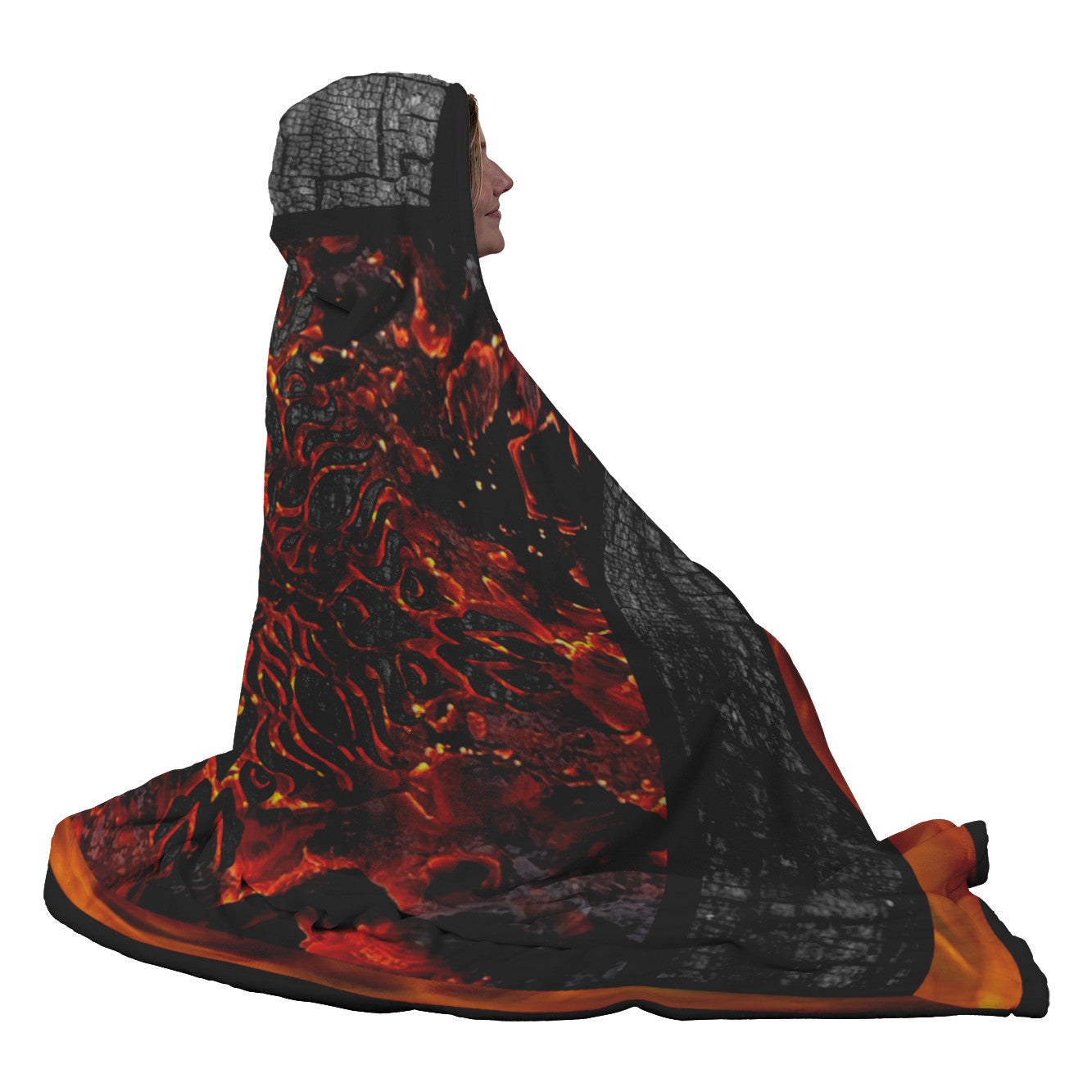 Fire My Spirit Hooded fleece blanket