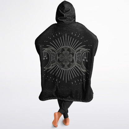 Triple Moon Subtlety  Reversible Snug Hoodie