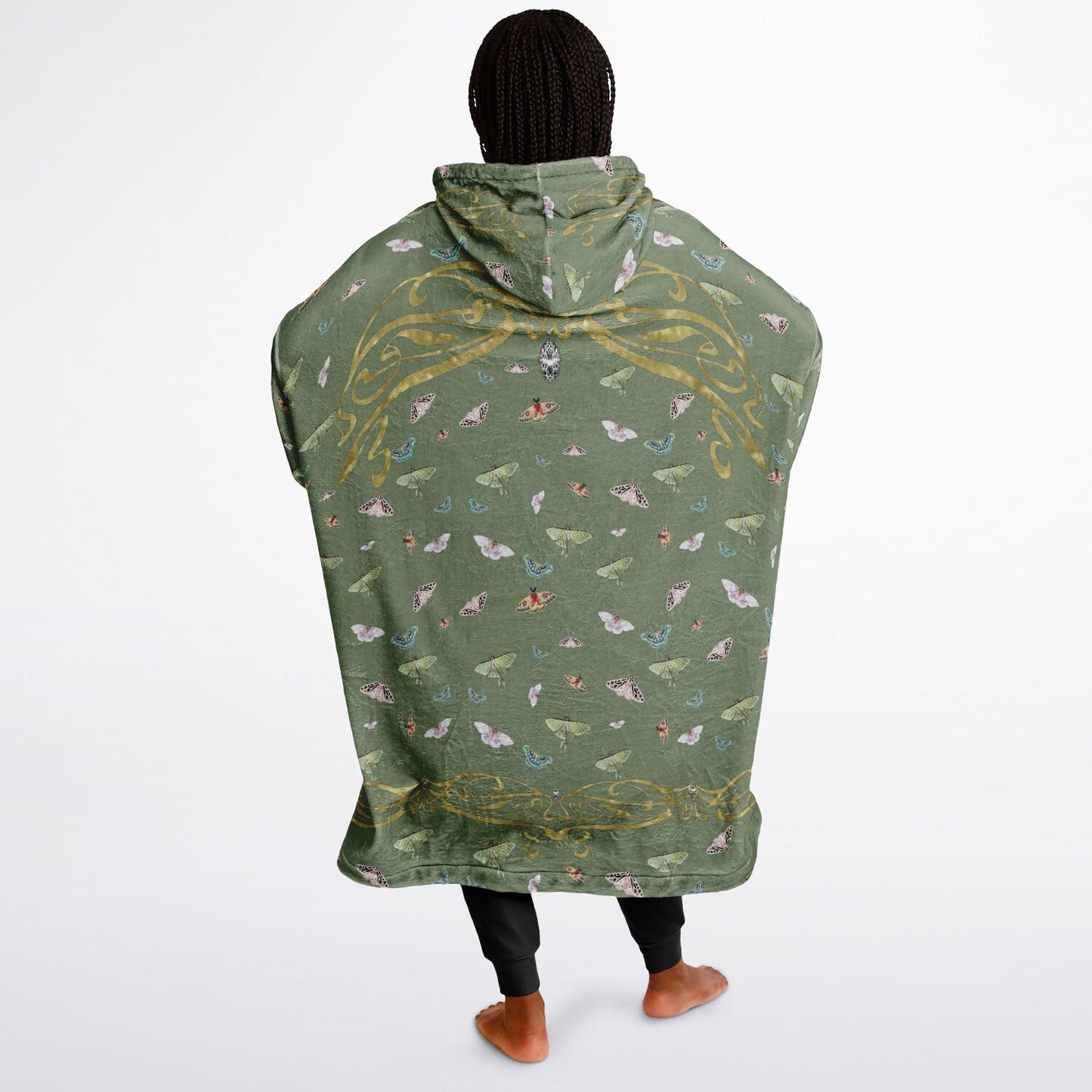 Moths and Diamonds - art nouveau, snug hoodie