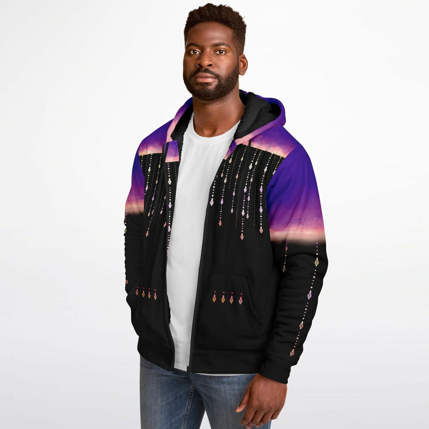 Crystal Rain fleece zip hoodie