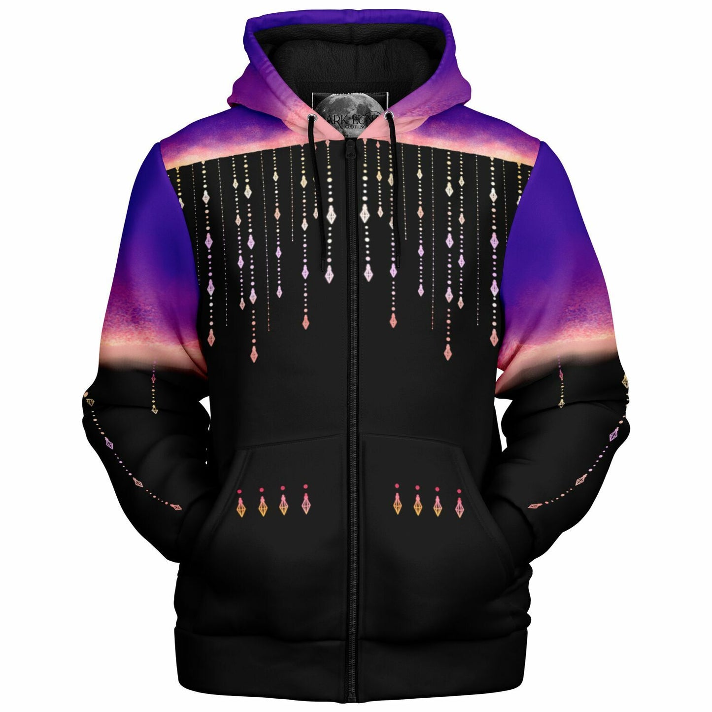 Crystal Rain fleece zip hoodie