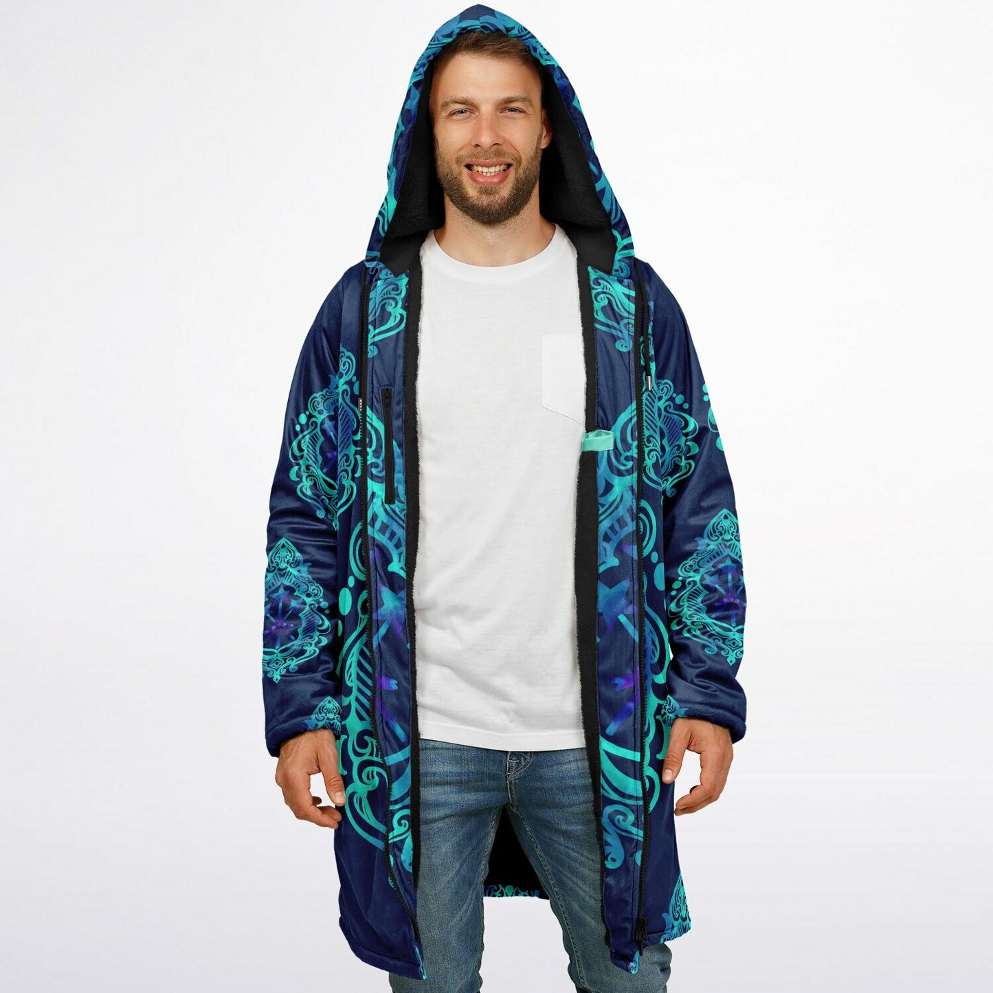 Crossed Wands Zipper Cloak - AOP