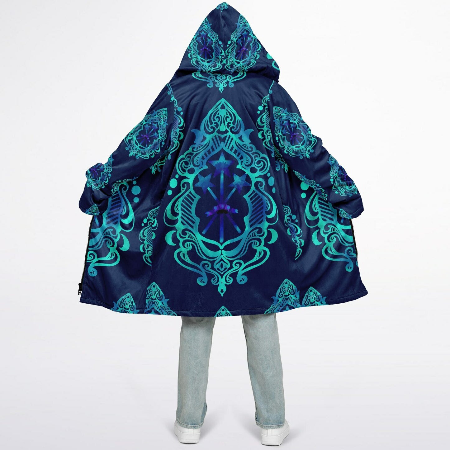 Crossed Wands Zipper Cloak - AOP