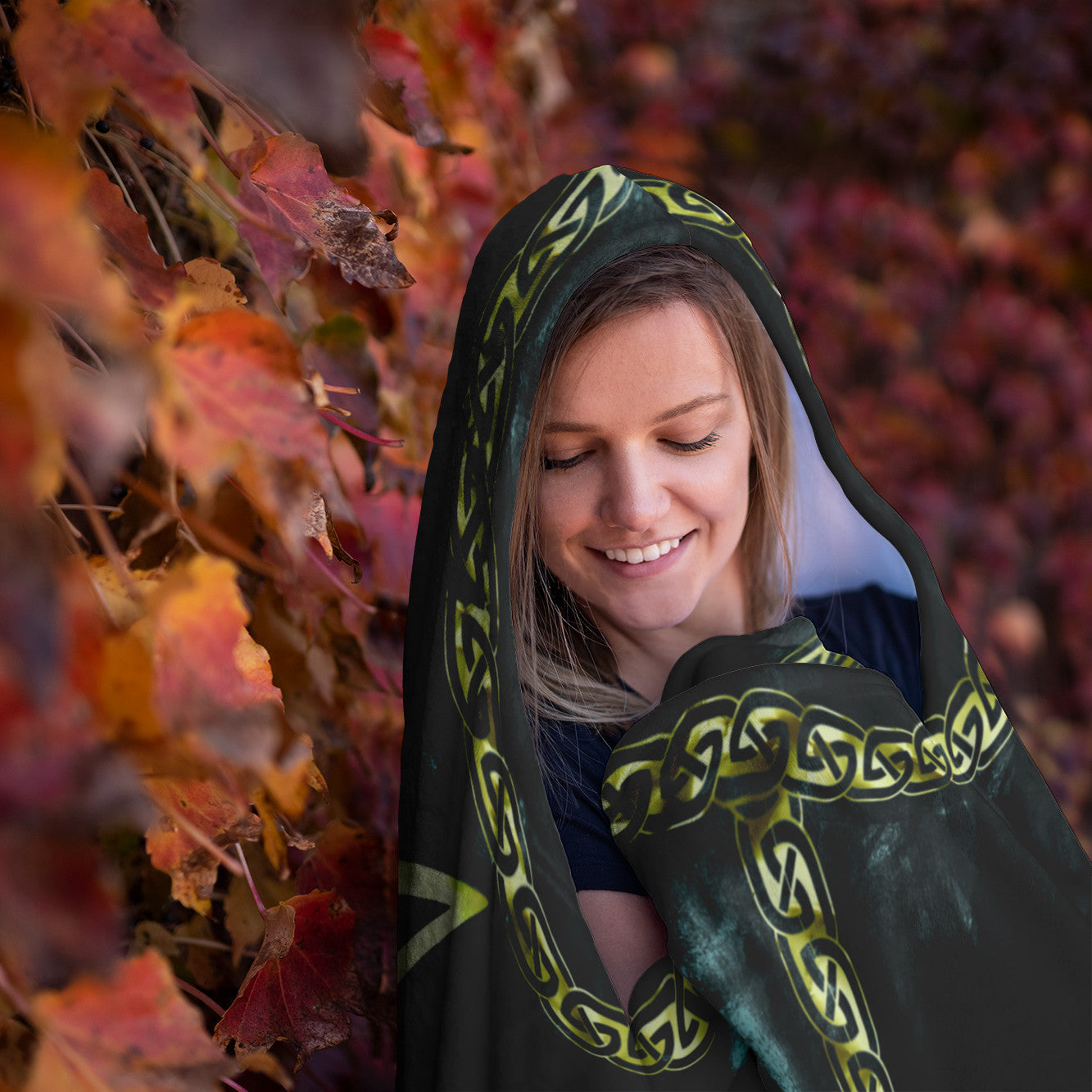 Celtic Gold Protection Hooded Blanket