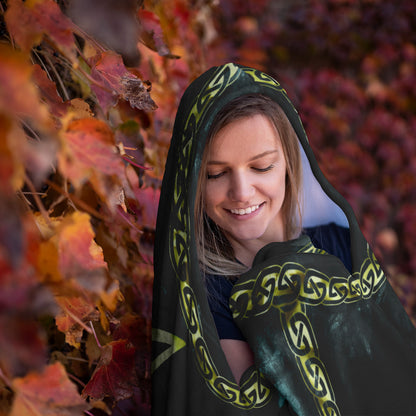 Celtic Gold Protection Hooded Blanket