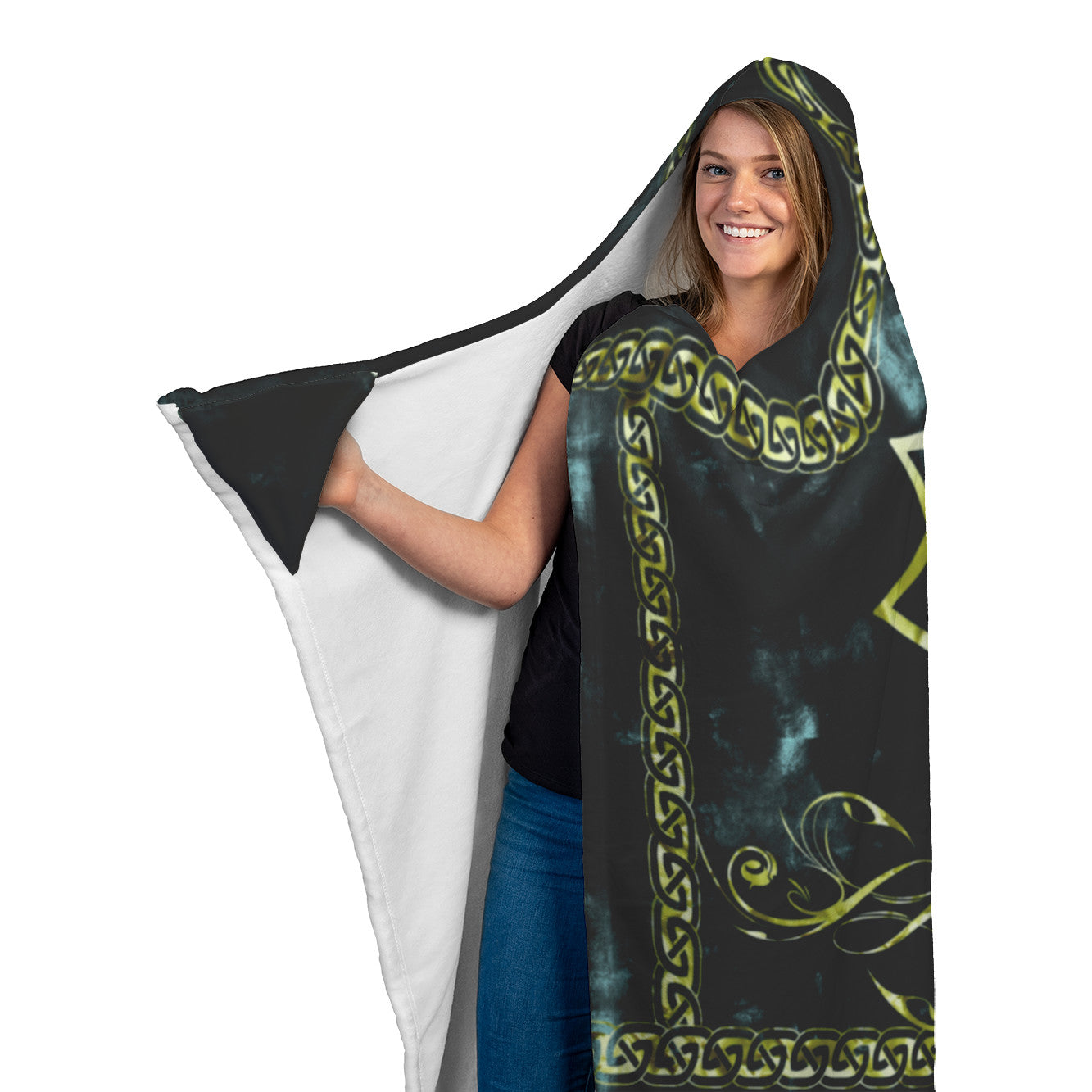 Celtic Gold Protection Hooded Blanket