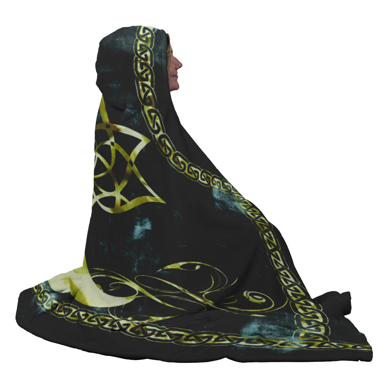 Celtic Gold Protection Hooded Blanket