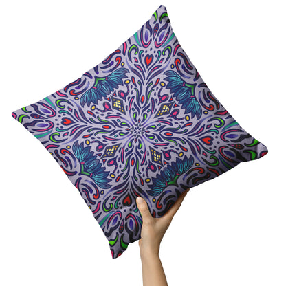 Lavenders is blue mandala pillow