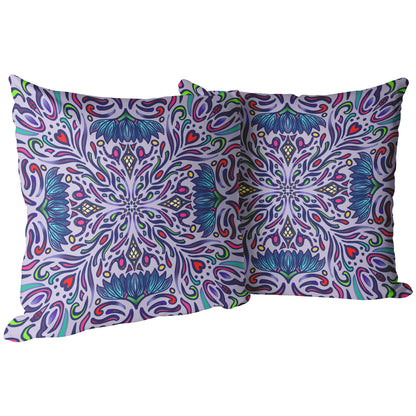 Lavenders is blue mandala pillow