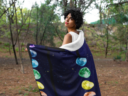 Chakra Moon Hooded Blanket